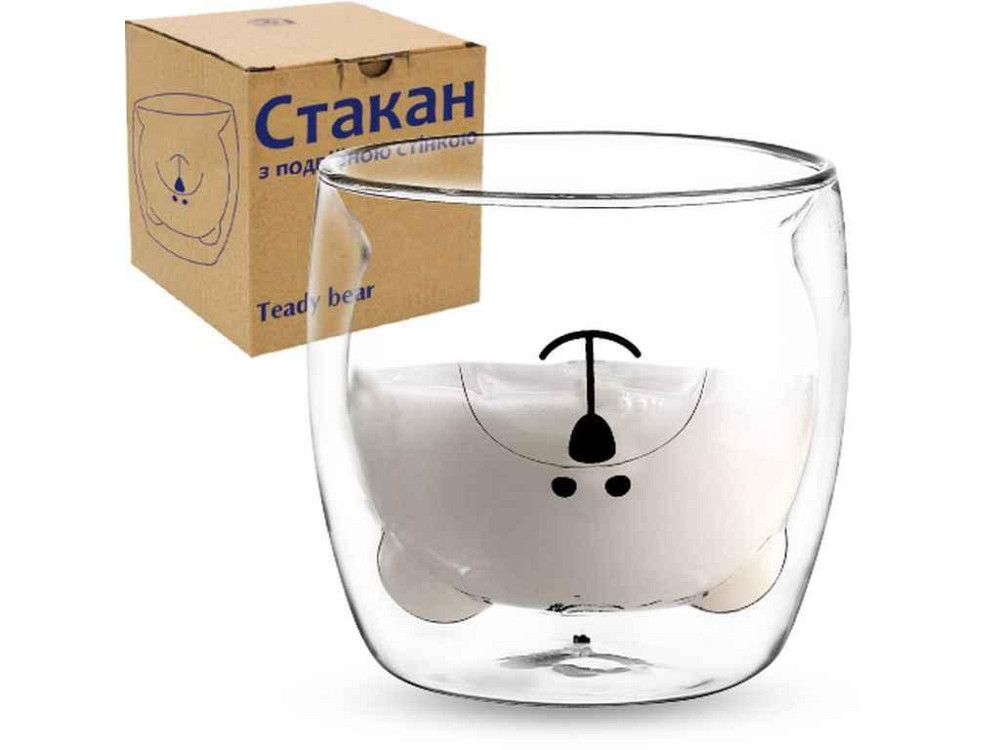 Стакан с двойной стенкой Teady bear 300мл 202-40 ТМ SNT Киев - изображение 1