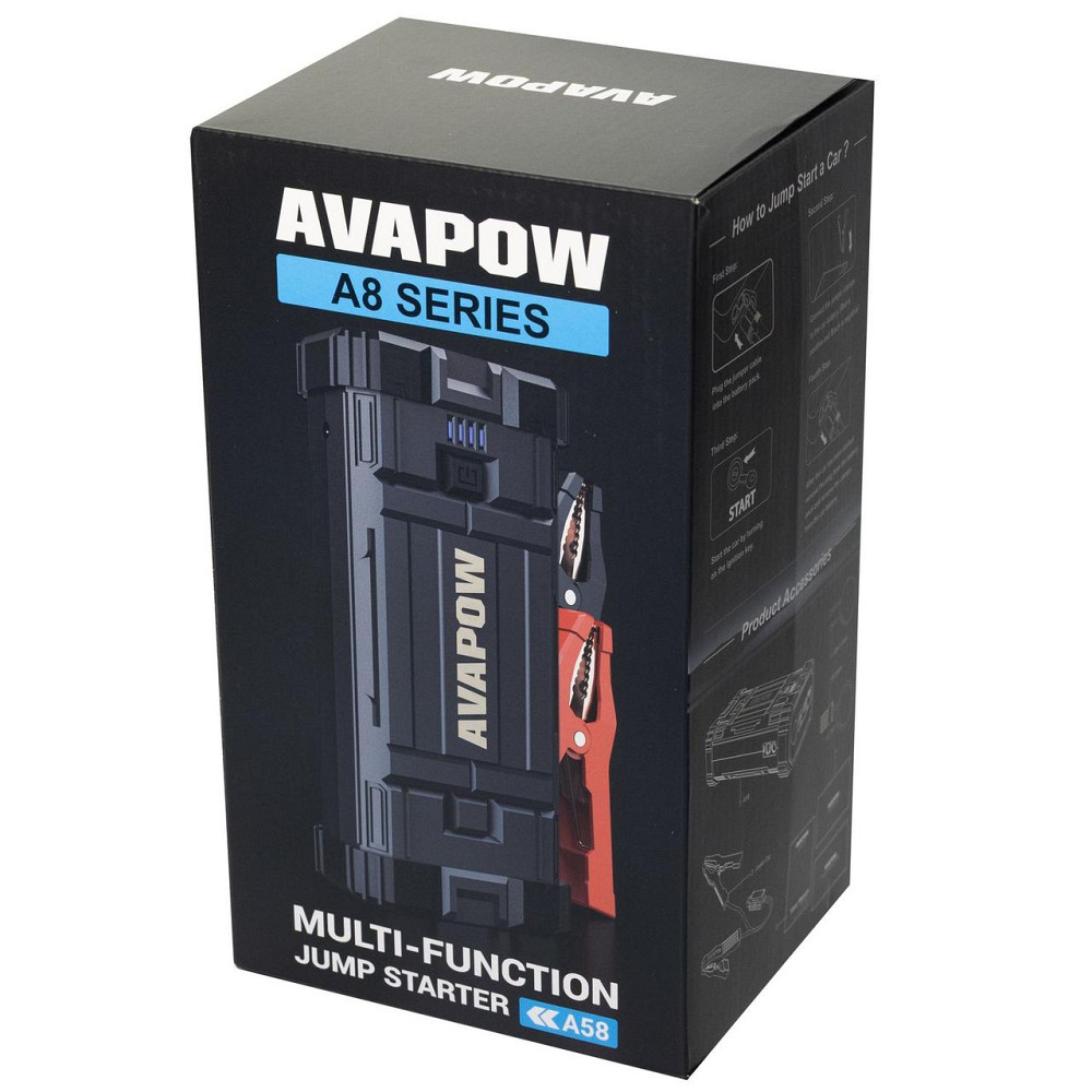 Пусковий пристрій Jump Starter для авто AVAPOW A58 (4000A) 71,04 Wh/19200mAh Київ - фото 12