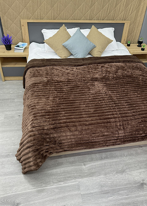 Плед 200х230 см (+-10см) на овчине 