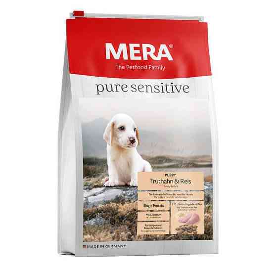 MERA Pure Sensitive Puppy (Мера Паппі Індичка Рис) сухий корм для цуценят і собак, що годують, 4 кг. Запоріжжя
