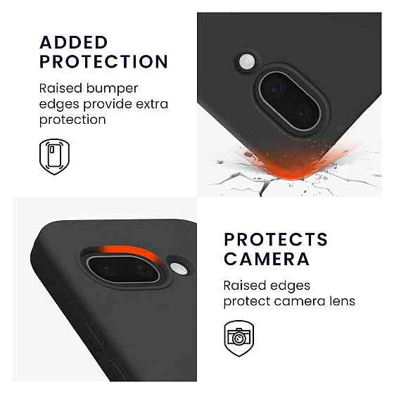 Чохол для телефону kwmobile Pixel 9a матовий чорний силіконовий сумісний з бездротовою зарядкою Київ