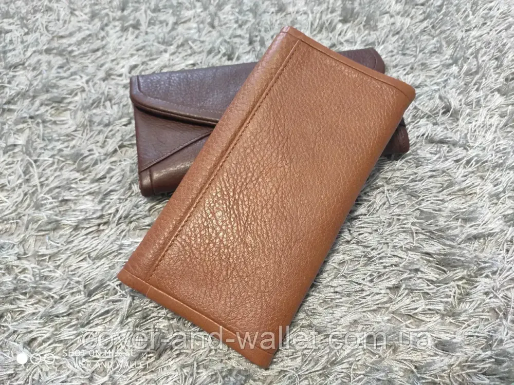 Стильный кожаный женский кошелек коричневого цвета Guxilai Киев - изображение 3