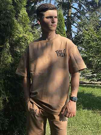 Костюм комплект Oversize літній Unisex  - TAKE IT EASY (шорти + футболка) Чернівці
