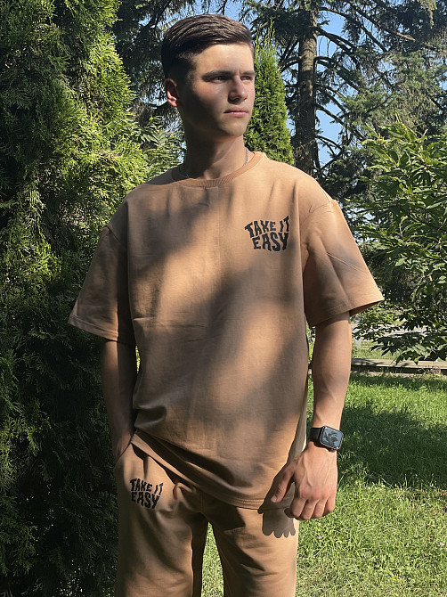 Костюм комплект Oversize літній Unisex  - TAKE IT EASY (шорти + футболка) Чернівці - фото 3