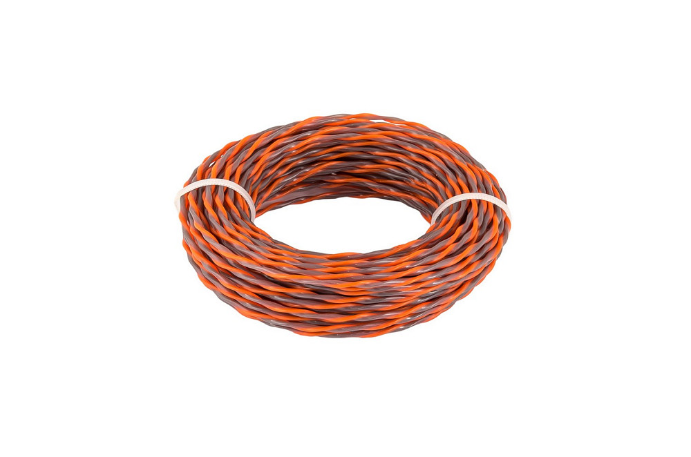 MASTERTOOL Жилка для тримера безшумна MASTERTOOL SPIRAL 2.40 мм 15 м двоколірна 19-1624 Коломыя - изображение 1