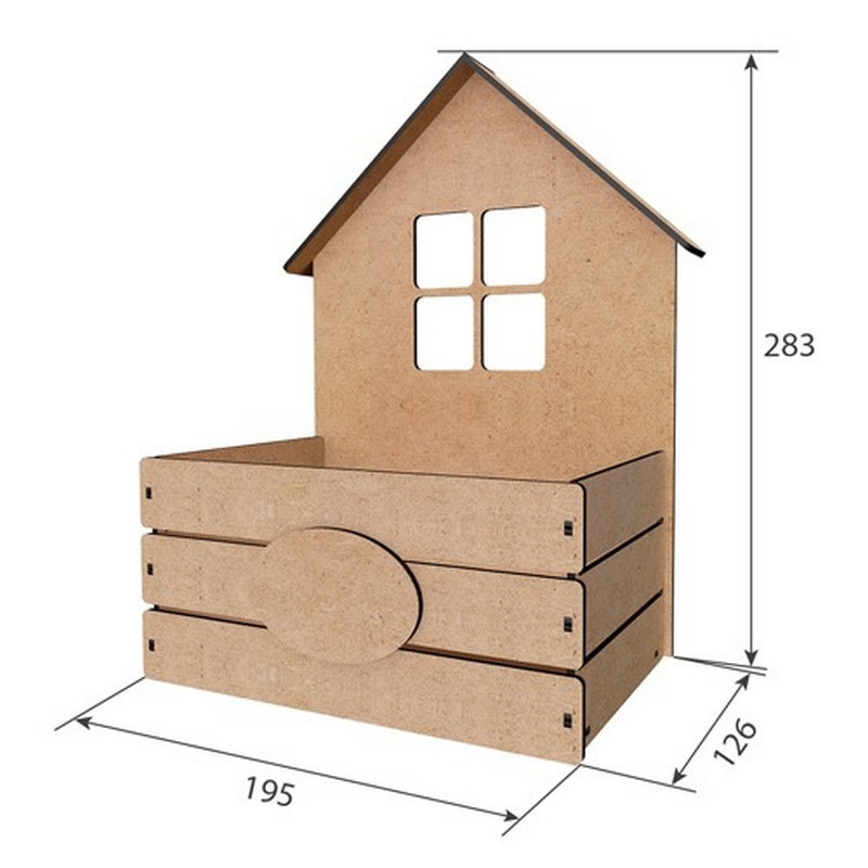 Заготовка для декорування "Будиночок з віконцем" FDPO-406 Вінниця - фото 4