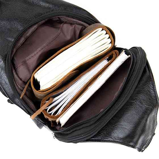 Сумка через плечо на два отделения кожзам Vintage 20559 Черная Киев