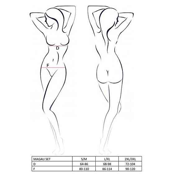 Комплект белья Passion Exclusive MAGALI SET OpenBra S/M, red, стрэпы, лиф, трусики и пояс Sex Aura Киев