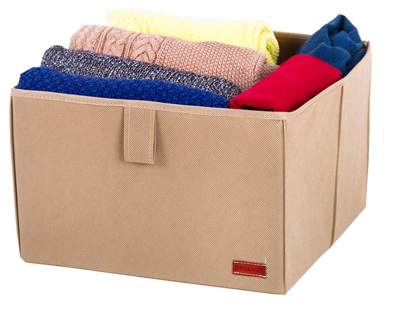 Ящик-органайзер в шкаф для хранения вещей L HY-L-beige (Бежевый) Сумы - изображение 1