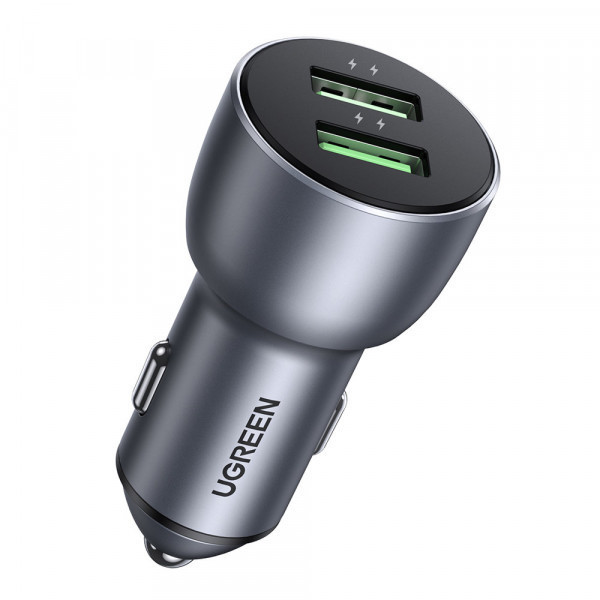 Автозарядка 2xUSB 36W (USB-A) QC 4.0 Сіра (CD213) UGREEN (10144) Київ - фото 1