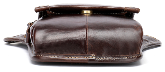 Сумка-барсетка на пояс чоловіча шкіряна Коричнева (Vintage) Київ