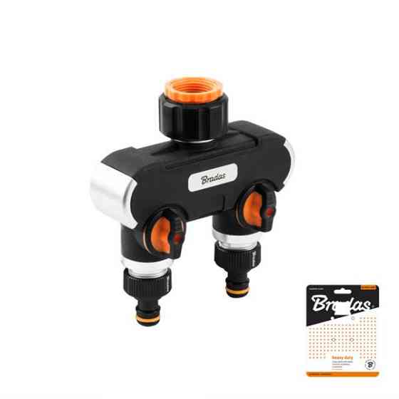 Розподільник з 2 кранами, BLACK LINE РЗ 1" до РЗ 3/4", HEAVY DUTY, ECO-PWB3042 Київ