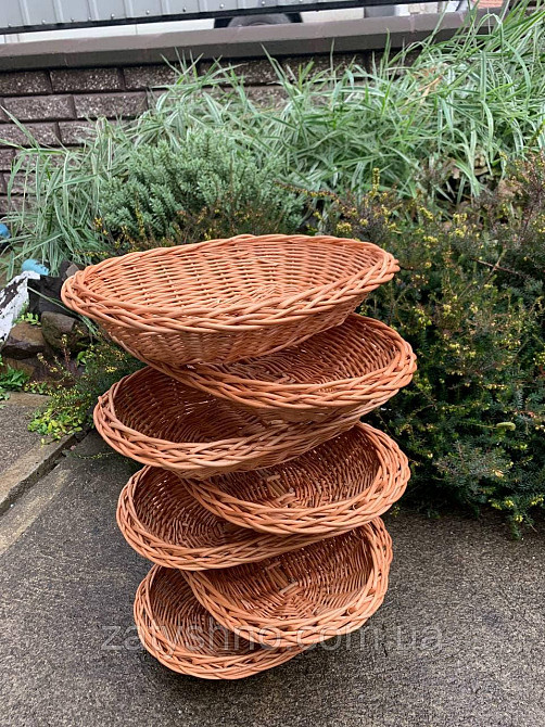 Корзина плетеная подарочная  | корзина из лозы овальная  |плетеная корзина на новый год Киев - изображение 1