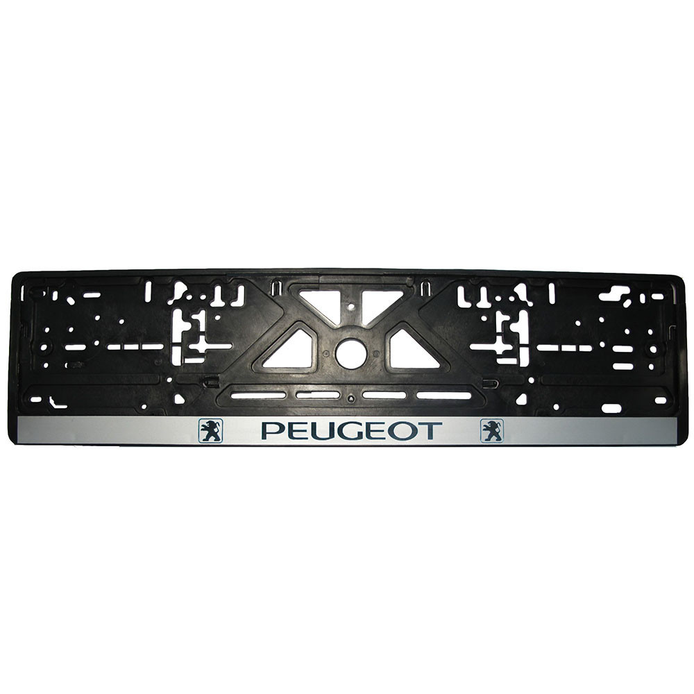 Рамка номерного знаку Peugeot пластик чорна 1шт Київ - фото 1