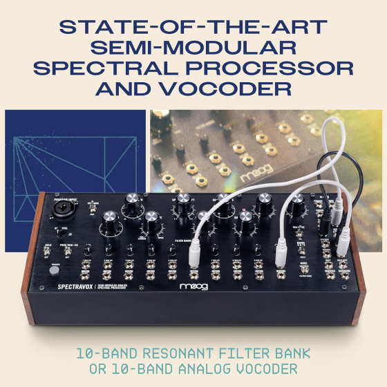 Напівмодульний аналоговий спектральний процесор MOOG Spectravox | Аналоговий вокодер, 10 CV-фільтрів, VCO, LFO, Eurorack, вихід Київ