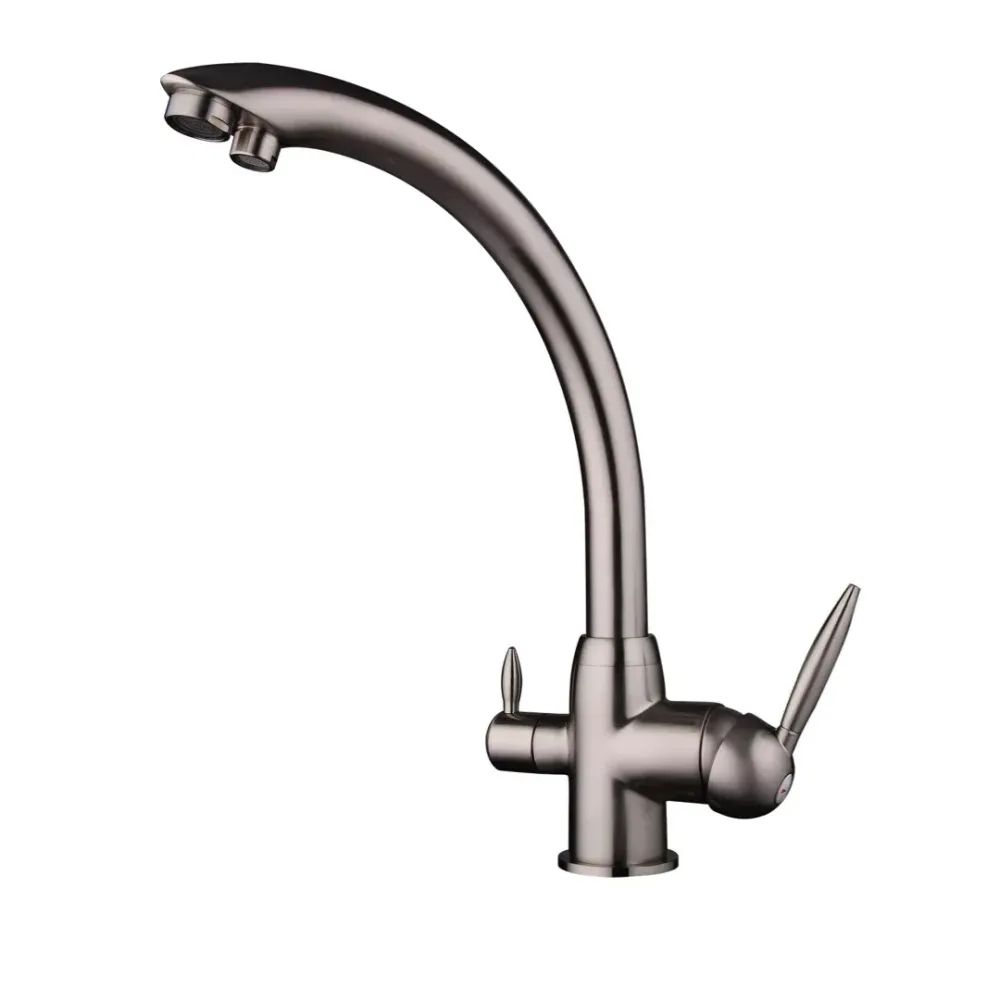 Смеситель для кухни с подключением к фильтру Frap F4399-5, сатин Киев - изображение 1