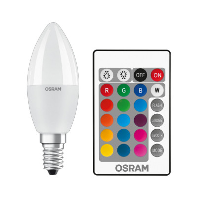 Лампочка Osram LED В40 4.5W 470Lm 2700К+RGB E14 пульт ДУ (4058075430853) Вінниця - фото 2