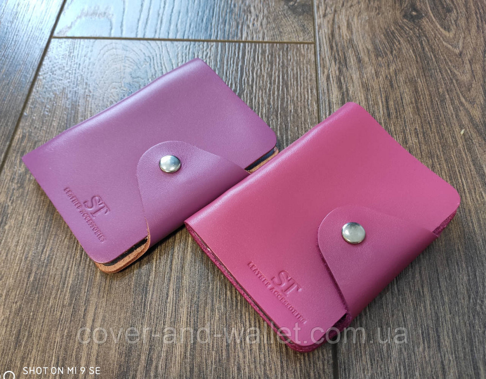 Яскрава маленька жіноча візитниця з шкіри ST Leather Київ - фото 4