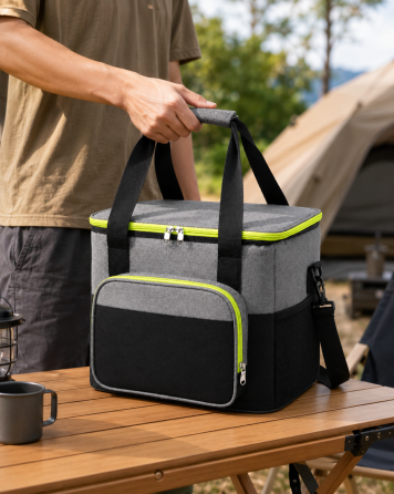 Сумка-холодильник Time Eco TE-320S, 20 л, сіра з чорним Київ