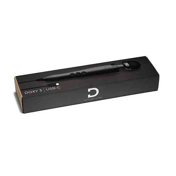 Вібромасажер DOXY3 USB-C Massager MATTE BLACK Sex Aura Київ