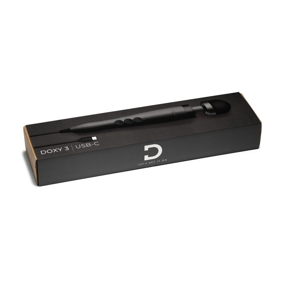 Вібромасажер DOXY3 USB-C Massager MATTE BLACK Sex Aura Київ - фото 5
