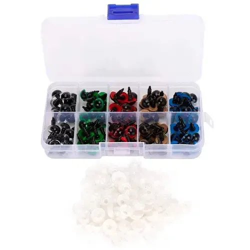 Винтовые глаза для игрушек 12мм, 5 цветов, 100шт Киев