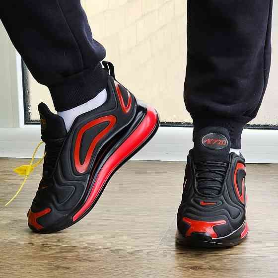 Кроссовки Nike 720 Черные и Красные Женские с Амортизацией Найк (размеры: 37) Видео Обзор Днепр