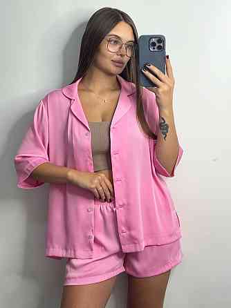 Жіночий костюм-двійка із сатину Барбі XL-2XL Харків