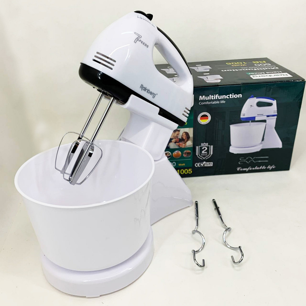 Ручной миксер для яиц и теста, Бытовой миксер с насадками Ручной кухонный для кондитера SM-43 Львов - изображение 3