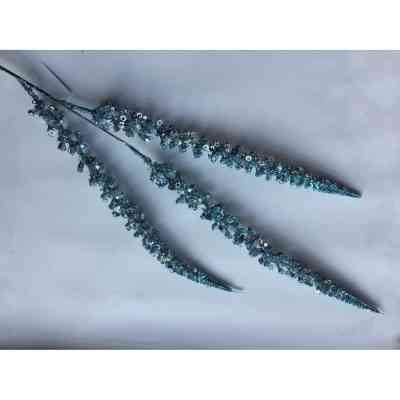 Декоративная ветвь YES! Fun Колосья 83 см, голубая, глиттер (974577) Винница