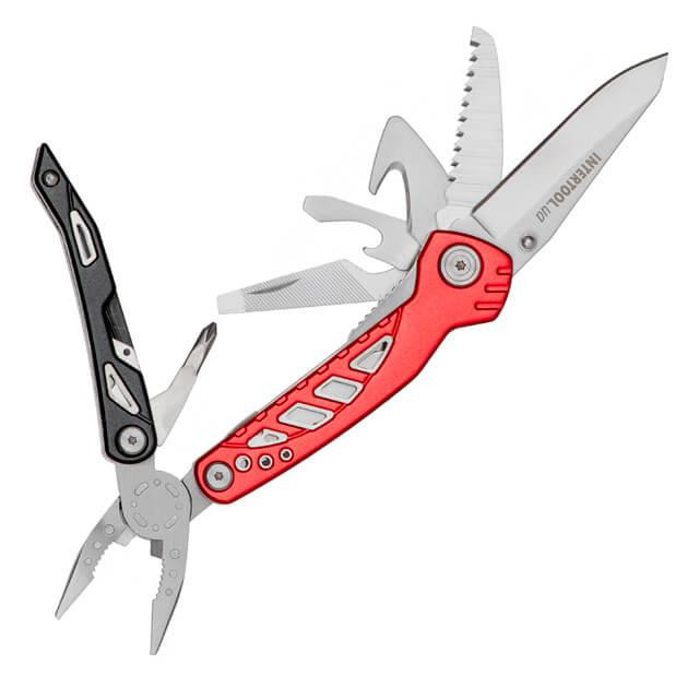 Мультитул INTERTOOL HT-0542 180 мм, 11 в 1 - найкращий вибір для рибалки або туриста Львів - фото 9