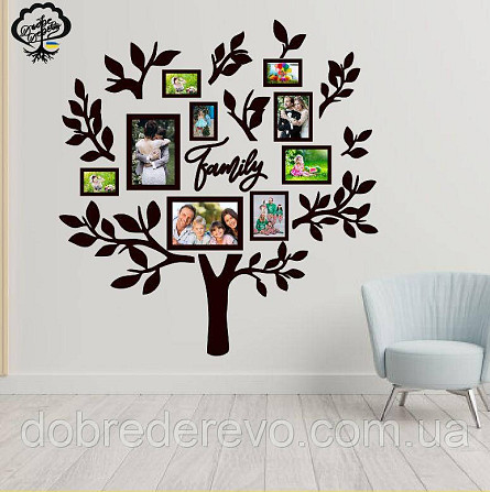 🌿Родовое дерево Family 2 Семейное дерево на 9 фото рамок Вижница - изображение 3
