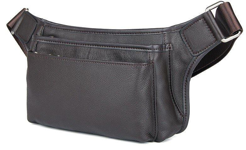 Сумка поясна шкіряна Vintage 14972 Коричнева Київ - фото 9