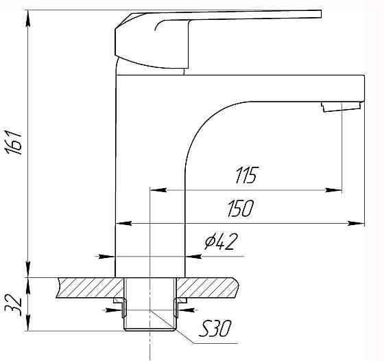 Змішувач для умивальника DOMINO DD-401 (000025219) Київ