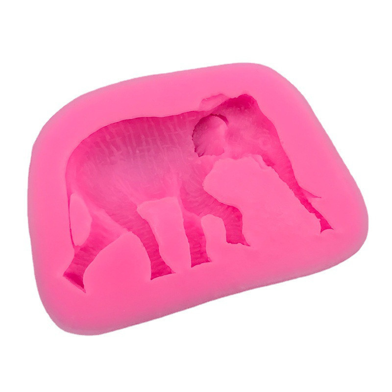 Молд силіконовий Слон 72 на 52 мм рожевий Київ - фото 8