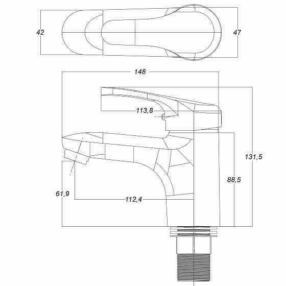 Змішувач для умивальника Globus Lux Solly GLSO-0401HL Киев