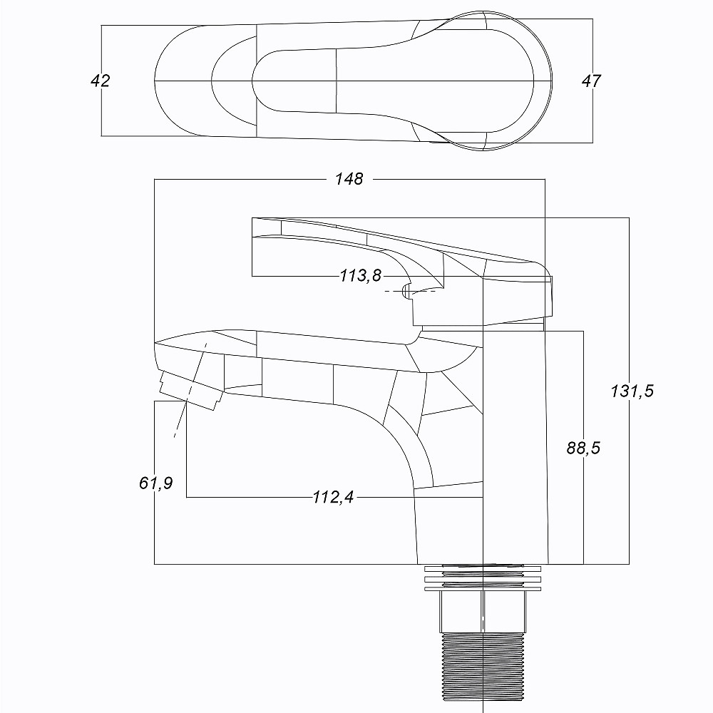 Змішувач для умивальника Globus Lux Solly GLSO-0401HL Тернопіль - фото 6