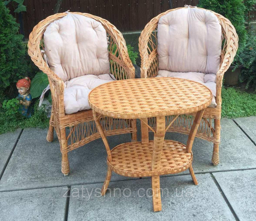 Меблі з накидками Меблі з лози плетені | комплект балконних меблів Київ - фото 4