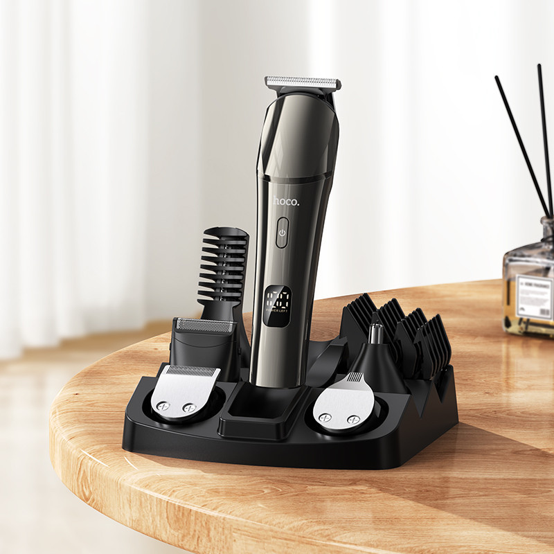 Машинка для стрижки HOCO HP26 600 mAh. IPX6. Multi-function electric clipper grooming set Metal Gray Одеса - фото 9