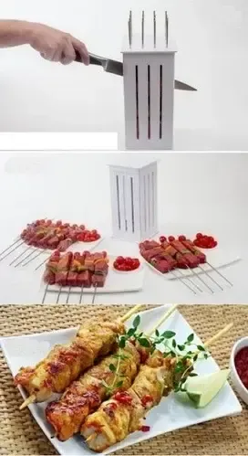 Приспособление для быстрого нанизывания шашлыка brochette express | шпажки для шашлыка Коломия - фото 8