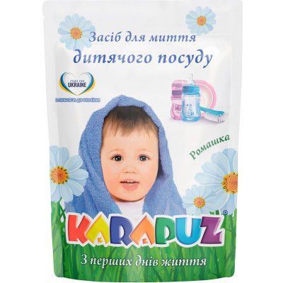 Средство для ручного мытья посуды Карапуз Ромашка дой-пак 500 мл (4820049383577) Винница - изображение 1