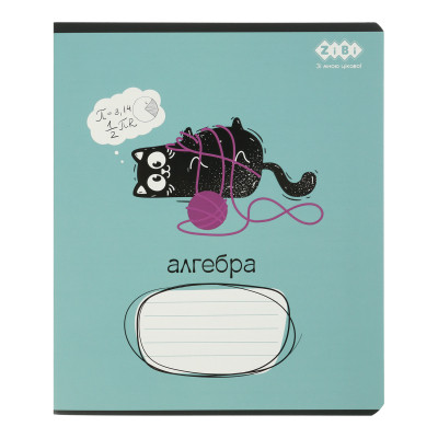 Зошит ZiBi предметний CRAZY CAT 48 аркушів клітинка, алгебра (ZB.1703-06) Вінниця - фото 1