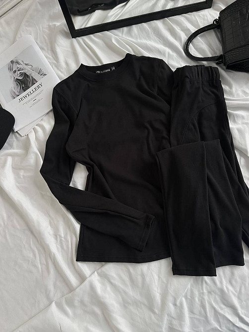 Жіноча базова тепла та приємна термобілизна пума Чорний, 40 Одеса - фото 3