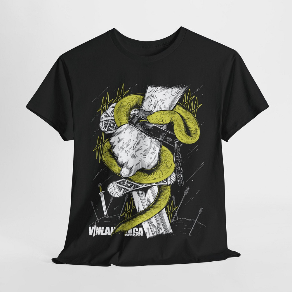 Футболка для хлопчика з аніме принтом Вінланд Сага Аніме Аскеладд оверсайз (зріст від 165 до 180) Чорний AnimeJ0621m Дніпро - фото 5