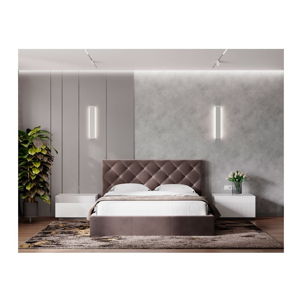 Кровать BristolDesign Lagoon 14 VIP с дополнительной металлической цельносварной рамой 140x200 шоколад Киев - изображение 4