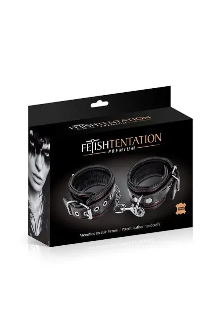 Наручники Fetish Tentation Premium Patent leather handcuffs Львів - фото 4