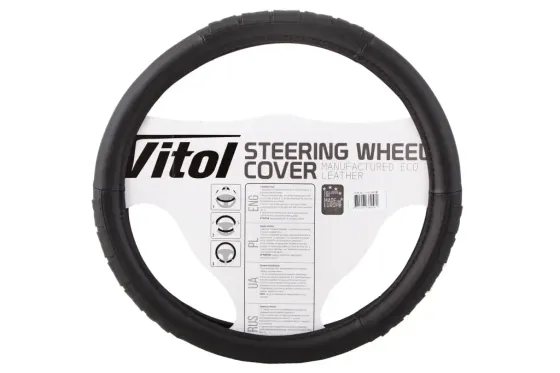 Оплітка на кермо M без запаху Vitol F-17001BK-M чорний Вінниця