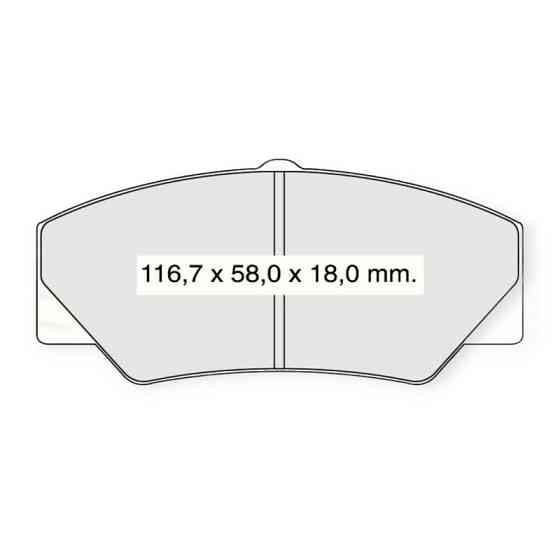 Колодки передні Форд Транзит 85-91(Dafmi elli) гальмівні Мукачево