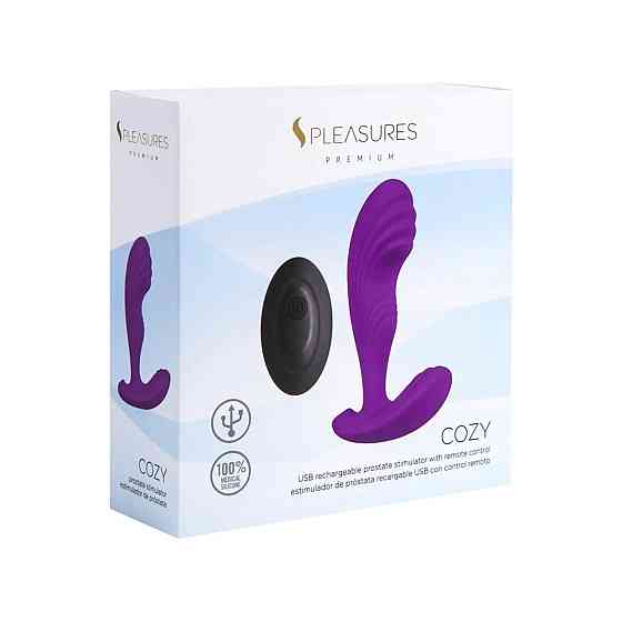 Вібромасажер простати S Pleasures Premium Cozy, Purple, з рельєфною головкою, 10 режимів Sex Aura Київ