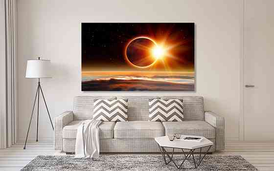Картина холст в гостиную / спальню Сонячне затемнення     MLP_215 80х160см Киев